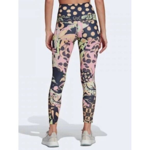 Adidas Farm Rio Women's Sz M Feel Brilliant Aeroready High Waisted Tights - Picture 1 of 14